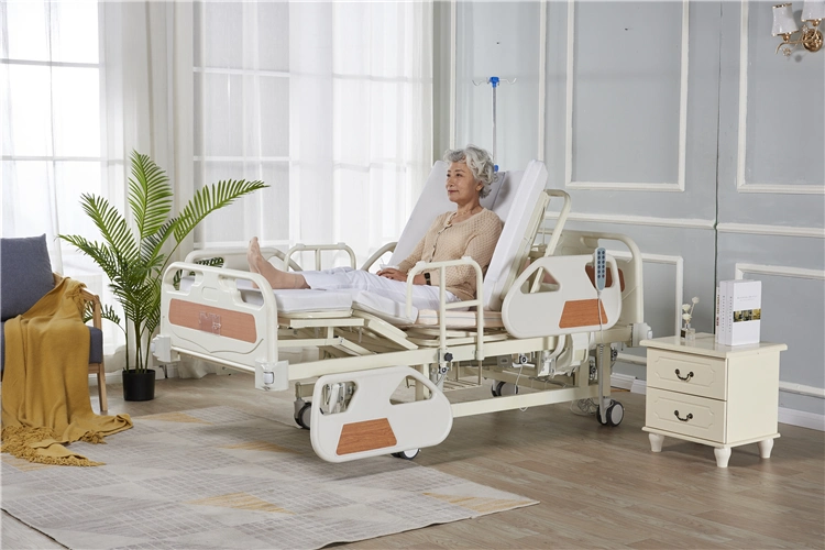 Back Lifting Leg Lifting Roatating Manual Electric Home Care Bed for The Elderly Use